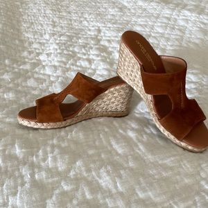 Suede Wedge in rust brown. In great condition and comfortable.